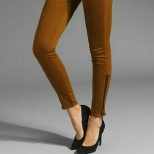 J Brand Blackened Ankle Zip Brown Skinny Jeans 24